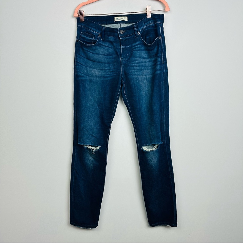 Madewell Dark Blue Distress Skinny Jeans Size 29